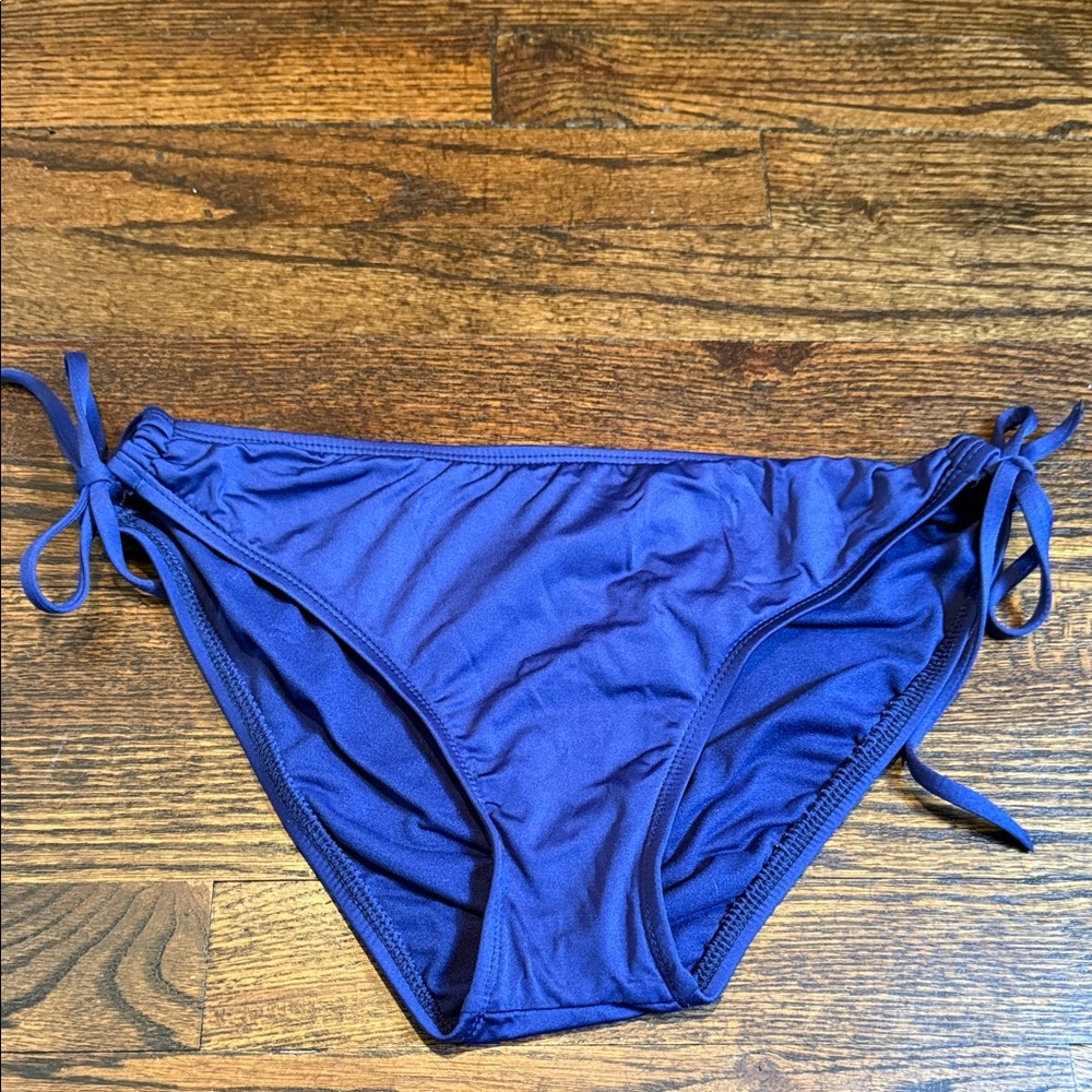 Women’s Navy Blue Tie-Side Bikini Bottom